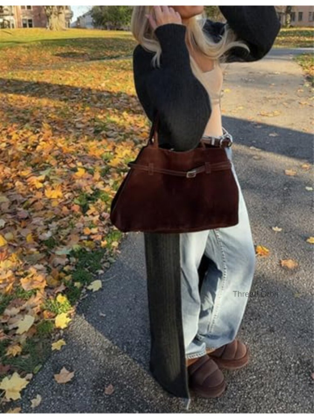 Chunky Knit V-Neck Button Down Long Cardigan Sweater Dress - Picture 3 of 6